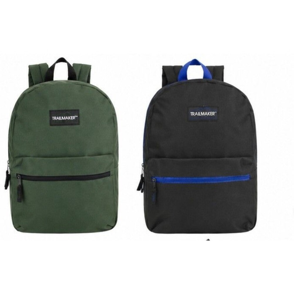 2 Trailmaker-17" Backpack - Black Blue And Green Black - Good For Backtoschool